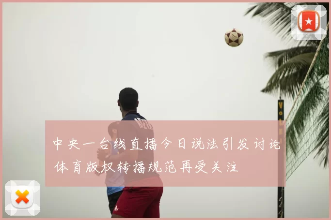 中央一台线直播今日说法引发讨论 体育版权转播规范再受关注